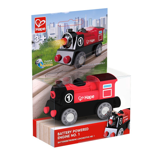 Hape International Hape HAP-E3703 Number 1 Battery Powered Engine Vehicle Toy