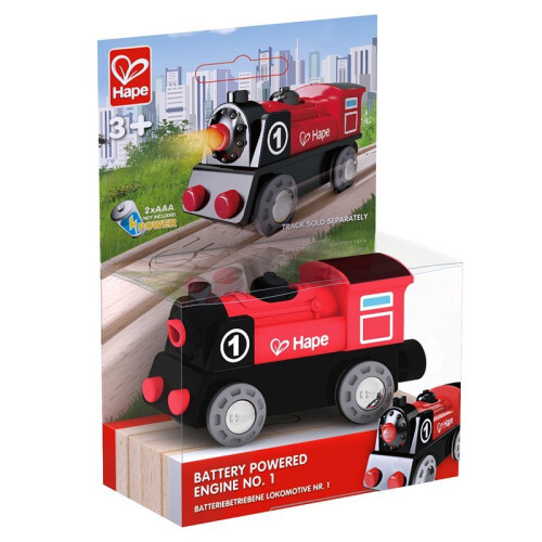 Hape International Hape HAP-E3703 Number 1 Battery Powered Engine Vehicle Toy 2