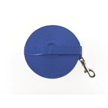 50 Foot Dog & Horse Training Lunge Lead. 25mm - 1" Wide. Very Strong (Blue)