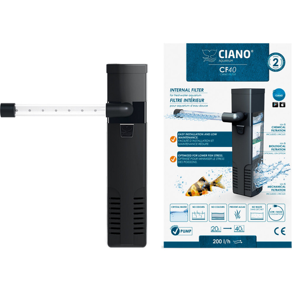 Ciano Cf40 Aquarium Internal Filter 20-40 Large