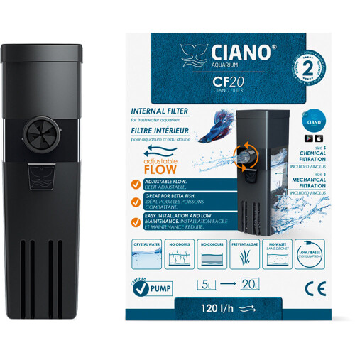Ciano CF20 Aquarium Internal Filter 5-20 L