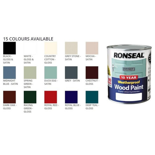 Ronseal Ronseal Weatherproof Exterior Wood Paint (750ml)