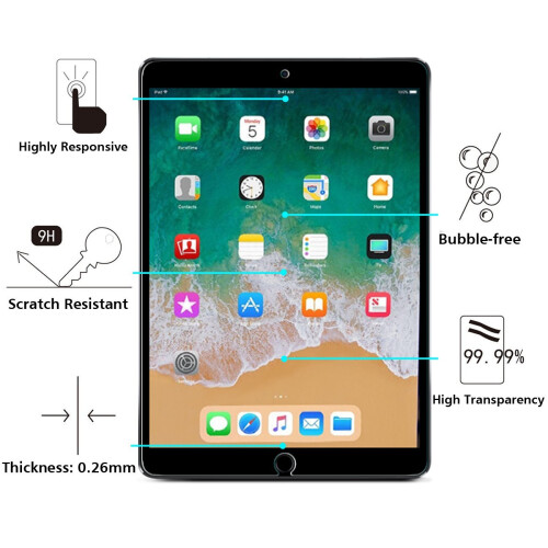 [2 Pack] iPad Pro 10.5 Screen Protector, OMOTON Tempered Glass 1
