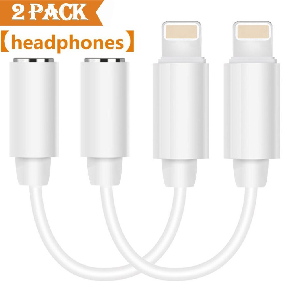 Photos - Cable (video, audio, USB) Lightning Adapter,Lightning to 3.5 mm Headphone Jack Adapter (White)