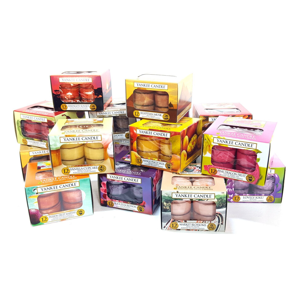 3 x Packs Official Yankee Tea Lights Assorted Fragrances Total 36 Candles