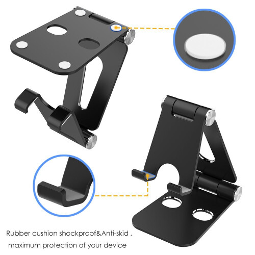 Tablet Stand, Simpeak Dual Foldable Aluminum Stand Universal Phone Stand Holder 2