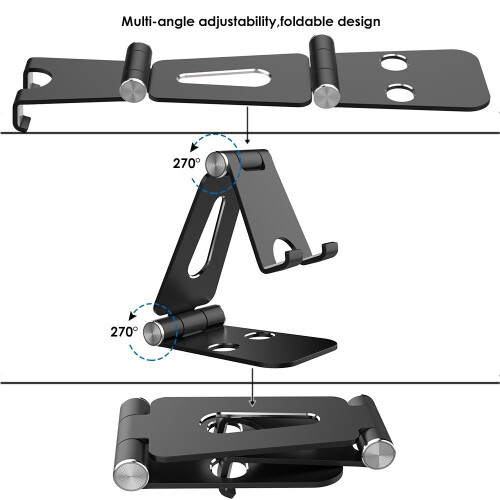 Tablet Stand, Simpeak Dual Foldable Aluminum Stand Universal Phone Stand Holder 1