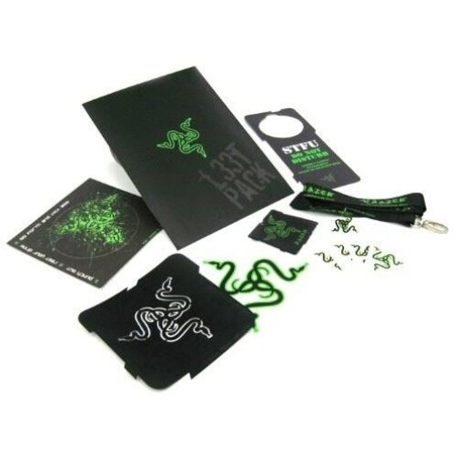 Razer L33T Pack Gaming Accessory Bundle Coaster Lanyard DogTag