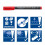 Staedtler Staedtler 318 WP4 Lumocolor Universal Permanent Fine Pens - Assorted Colours 6