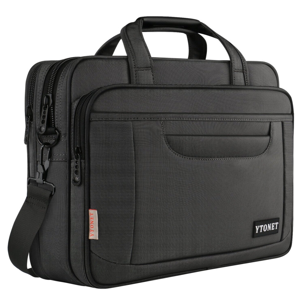 Laptop Bag, 15.6 Inch Multifunctional Business Case Briefcase -Black Grey Black,Grey 714929950215