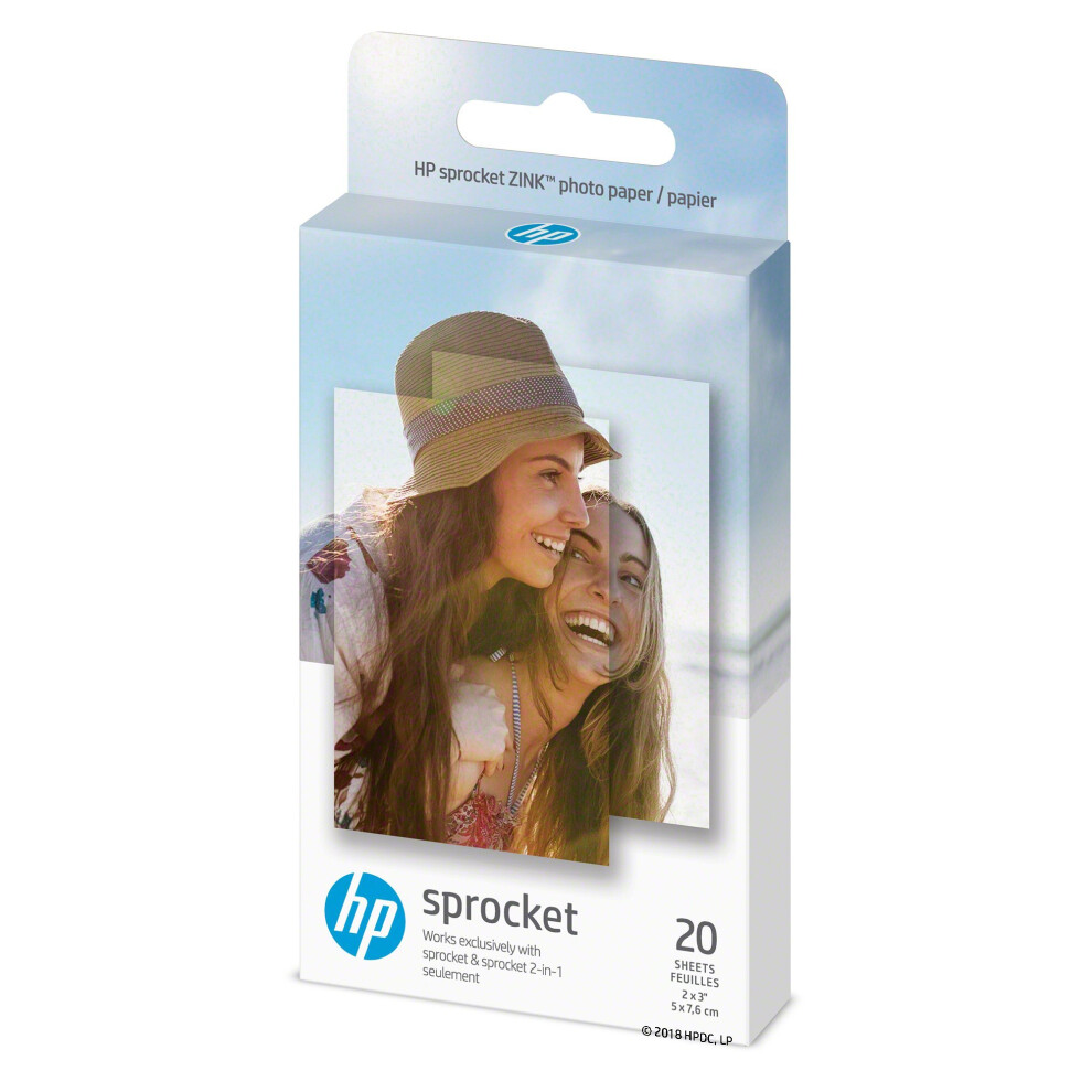 HP SPROCKET ZINK Sticky-backed 2" x 3" Photo Paper (20 Sheet Pack)