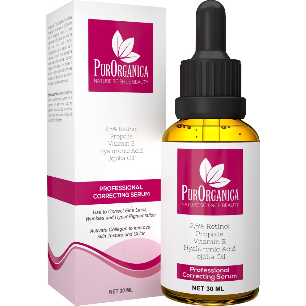 Purorganica Dark Retinol Serum - Pigmentation, Acne And Acne Scars, Wrinkles