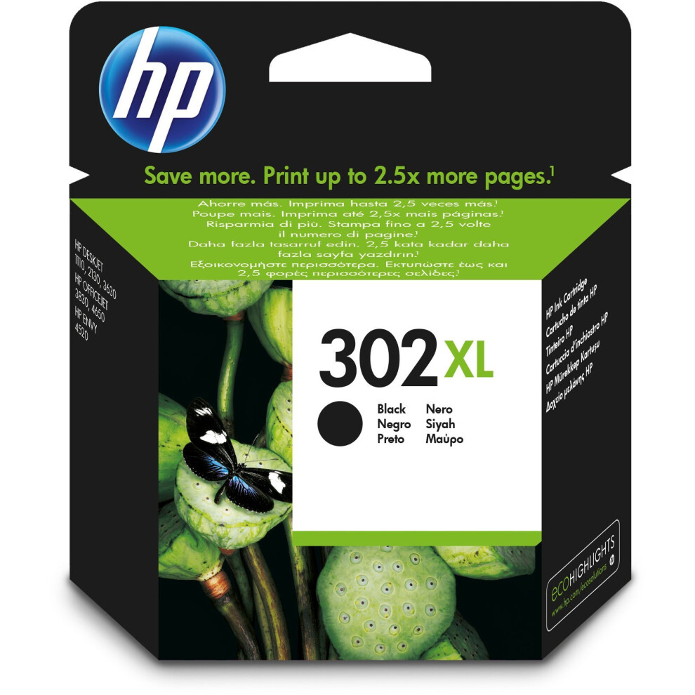 HP F6U68AE 302XL High Yield Original Ink Cartridge - Black