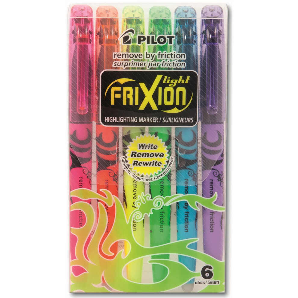 Pilot FriXion 4136S6 highlighters Light, Pack of 6