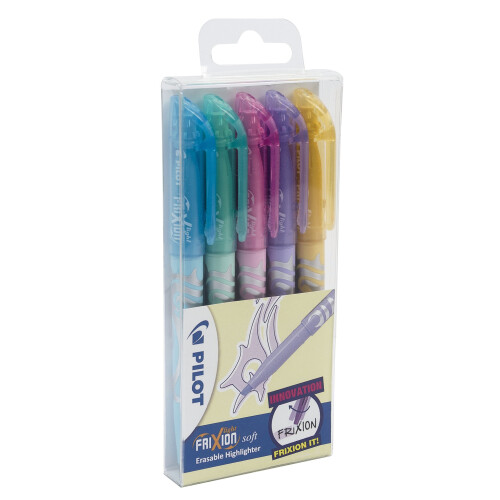 Pilot Pilot Frixion Light Soft Erasable Highlighter - Assorted, Pack of 5 1