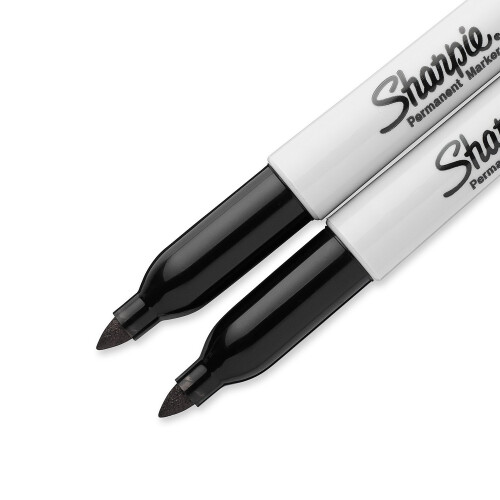 Sharpie Μαρκαδόροι Sharpie μόνιμοι, λεπτή μύτη - μαύρο, πακέτο των 2 1
