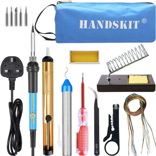 Soldering Iron Kit, 60W 220V Adjustable Temperature Soldering-iron Gun Kit
