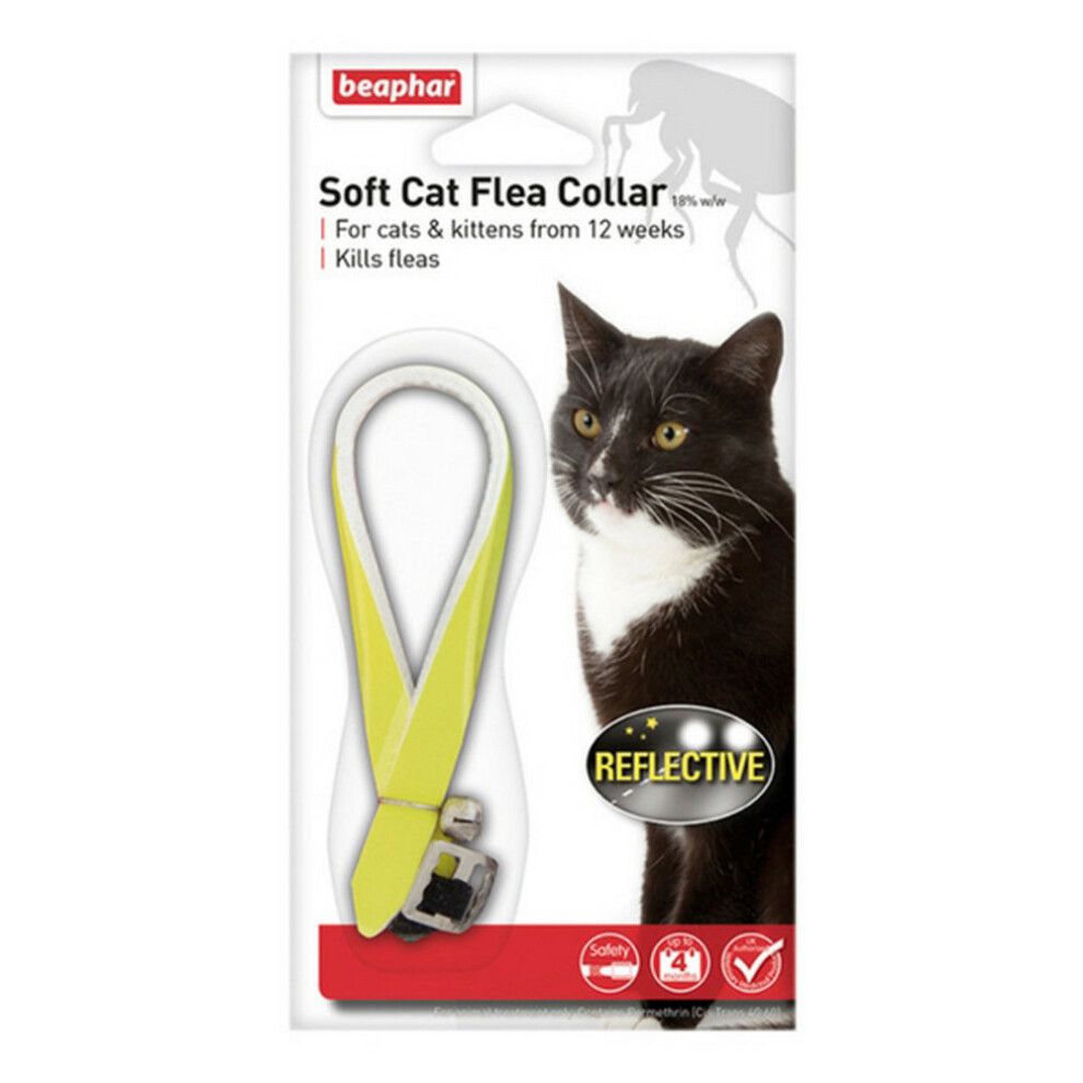 (Reflective, 1 Pack) Beaphar Soft Cat Flea Collar - Reflective, Velvet And Sparkle