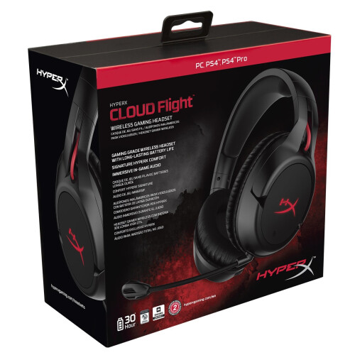 HyperX HyperX HX-HSCF-BK/EM Cloud Flight Wireless Gaming Headset for PC/PS4 1