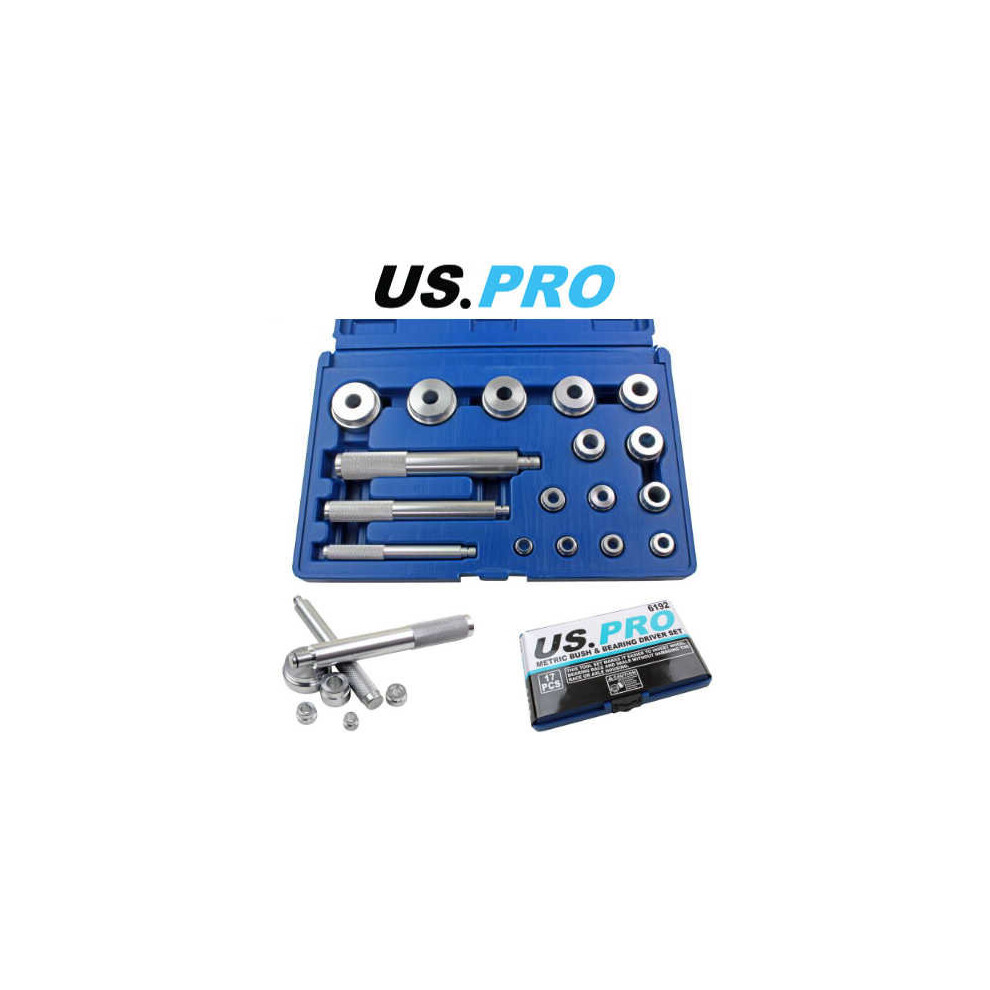 US PRO 17 Piece Metric Bush & Bearing Driver Set 6192