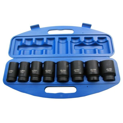 us pro US PRO 8pc 3/4" Drive Deep Impact Sockets 24, 27, 29, 30, 32, 35, 36, 38mm 2
