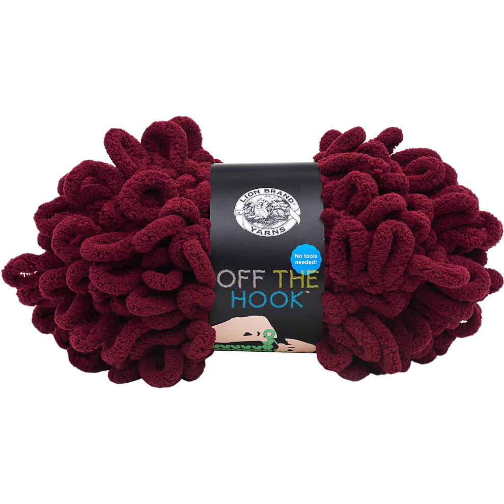 Lion Brand Yarn Off The Hook-Cherry Bomb