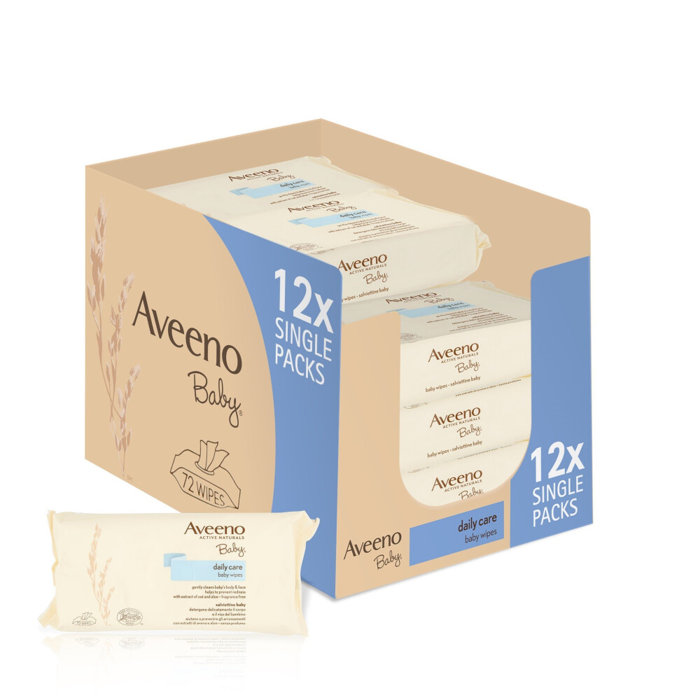 Aveeno Baby Wipes (Daily Care) - 12 packs (864 wipes in total)