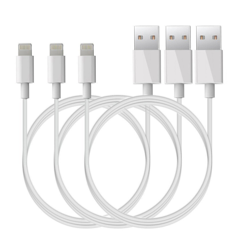 3pk Lightning to USB Cable - White