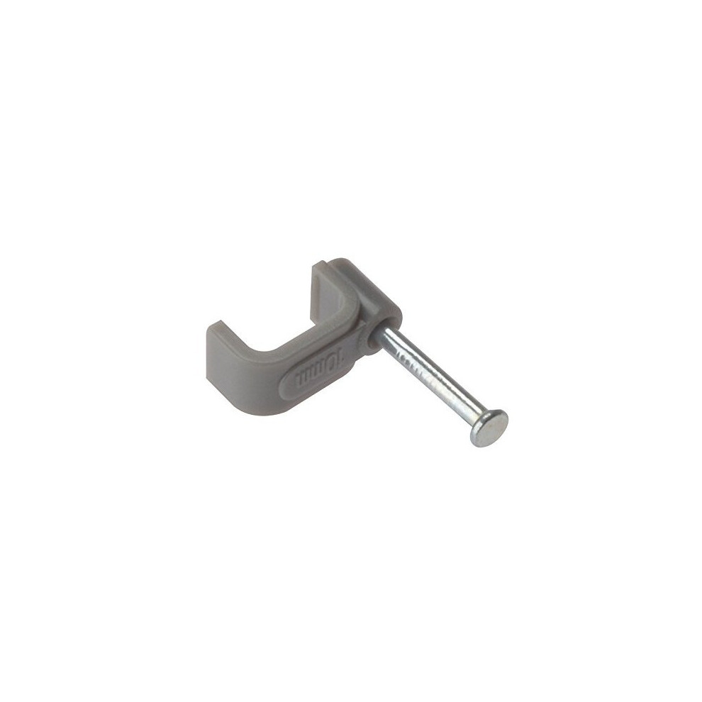 Forgefix Cable Clip Flat Grey 1.50Mm Box 100