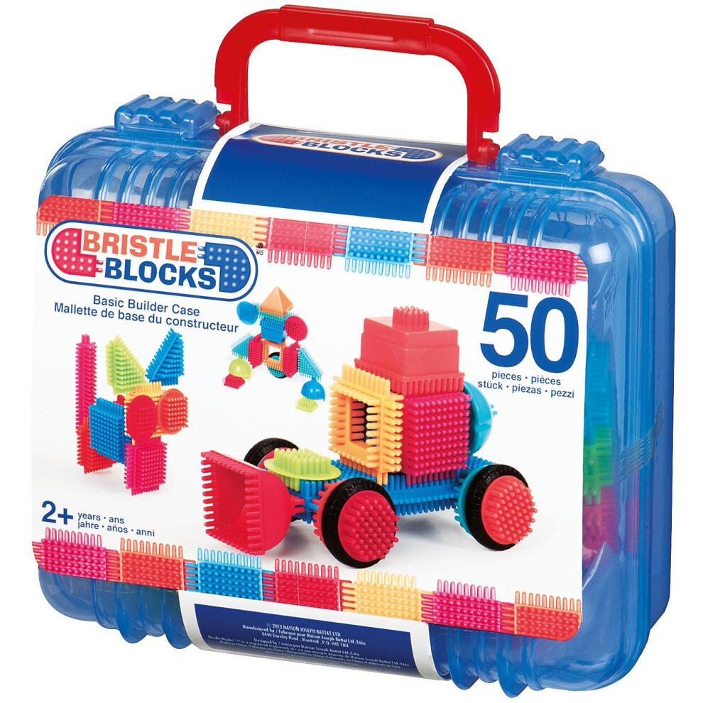 Bristle block 50 piece Basic builder case with handle