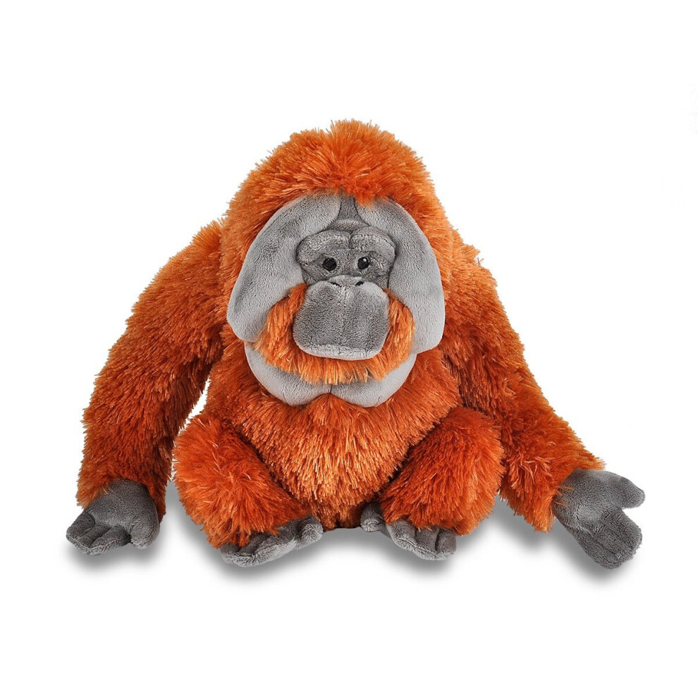 Wild Republic Male Orangutan Plush Soft Toy, Cuddlekins Cuddly Toys, Gifts for Kids 30cm