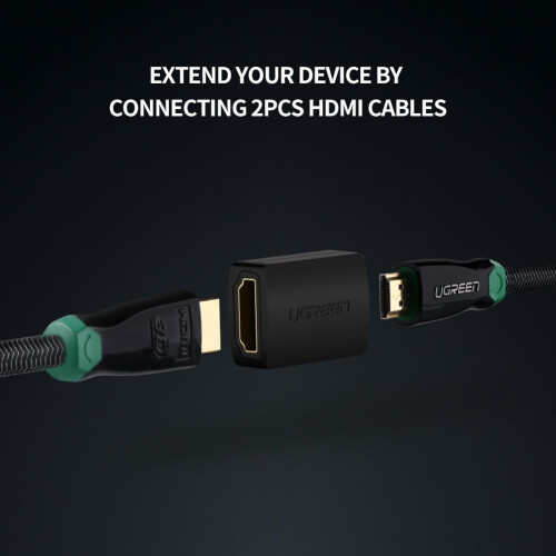 Adaptador de conector de cable HDMI negro 1