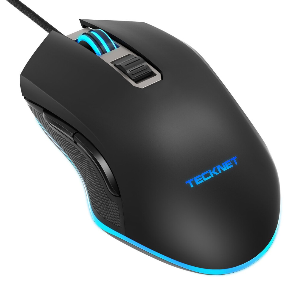 [Upgraded Version]Tecknet Gaming Mouse 7200DPI with 6 Buttons, 16.8 Million RGB Light Programmable Mouse Wired PC Computer Gaming Mice, 5 DPI...