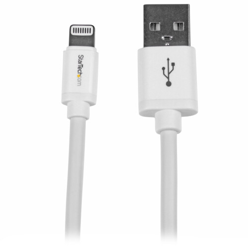 StarTech.com StarTech.com 2m (6ft) Long White Apple® 8-pin Lightning Connector to USB Cable for iPhone / iPod / iPad - Charge and Sync Cable