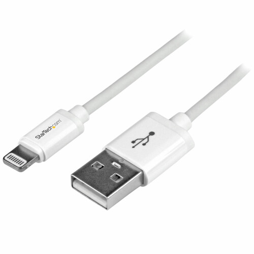 StarTech.com StarTech.com 1m (3ft) White Apple® 8-pin Lightning Connector to USB Cable for iPhone / iPod / iPad - Charge and Sync Cable - 1 meter 1