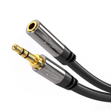 KabelDirekt 1m AUX Stereo Jack Extension Cable (3.5mm Male > 3.5mm Female) PRO Series