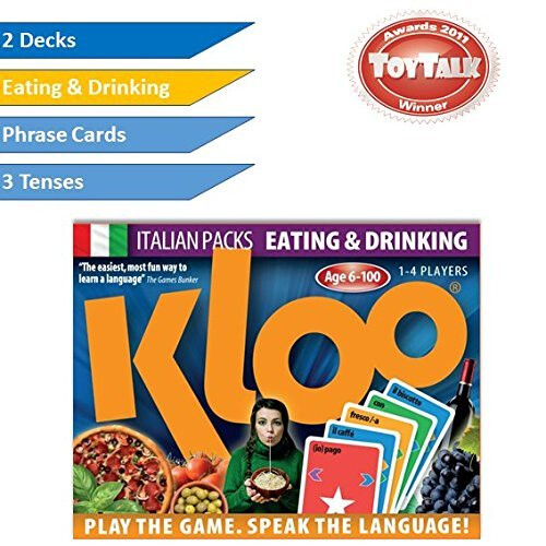 KLOO Learn to Speak Italian Games - Eating & Drinking - Pack 3 (Double Deck) 2