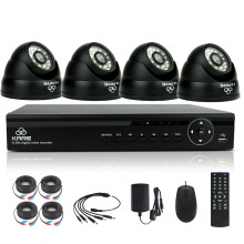 SANSCO All-in-One Smart CCTV Camera System with 1080P DVR and 4x 2.0MP FHD Day Night Vandal-Proof Dome Cam