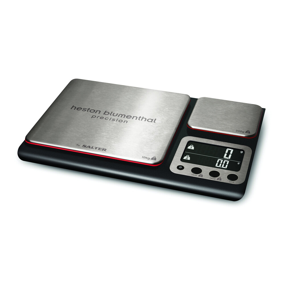 Heston Blumenthal Dual Platform Precision Scale by Salter, High Capacity 10kg and Ultimate Recipe Accuracy 200g Platforms, Stylish Kitchen