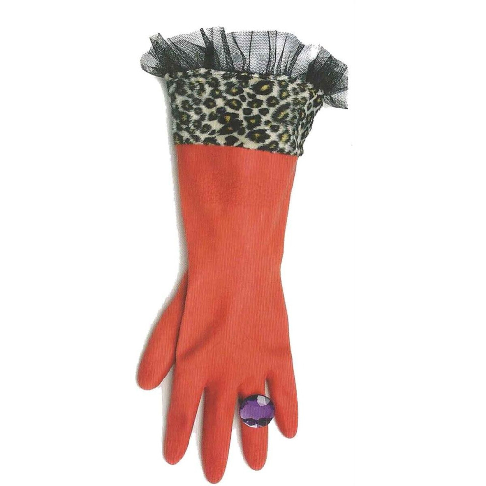 Leopard print store washing up gloves