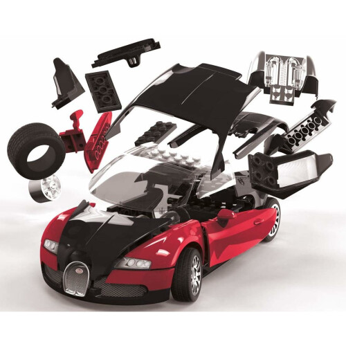 Airfix Airfix J6020 Quick Build Bugatti Veyron Model, Black/Red 1