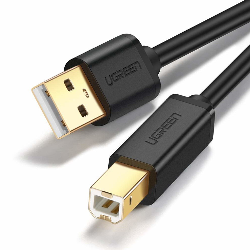 Ugreen Printer Usb Cable, Usb Type B Lead, 3M Usb 2.0 A Male To B Male Scanner Cord For Printers Like Canon, Epson, Hp, Lexmark, Dell, Xerox,... 6957303813513