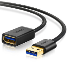 UGREEN USB-A 3.0-Verlängerungskabel Stecker auf Buchse, 2 m - Schwarz