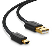 Ugreen USB-A-auf-Mini-USB-Kabel, 480 Mbit/s, 3 m - Schwarz