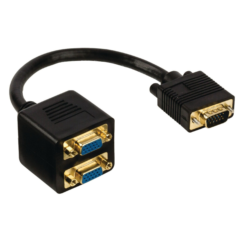 Valueline 0.20 M Vga Male To 2X Female Splitter Cable - Black 5412810195688