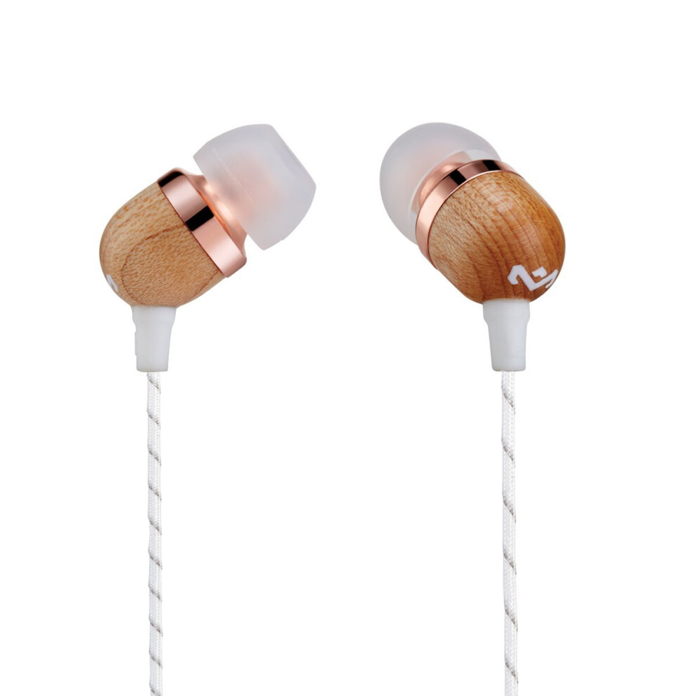 House of Marley Smile Jamaica In-Ear Headphones, 1 Button Microphone Control Earphones, Noise Isolating 9.2mm Driver, Earbuds Included in 2 Sizes...