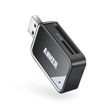 Anker® USB 3.0 Card Reader 8-in-1 for SDXC, SDHC, SD, MMC, RS-MMC, Micro SDXC, Micro SD, Micro SDHC Card, Support UHS-I Cards, 18 Months Warranty
