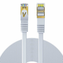Veetop 5m/16.4ft Flat Cat7 Ethernet Cables High Speed 8Gbps RJ45 Network Ethernet Cable with STP Copper Wires Shielded & Gold Plated Connector for...