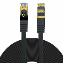 (2 Years Warranty) Veetop Flat Ethernet Cables 3m/9.8ft Cat7 High Speed 8Gbps RJ45 Cat 7 Networking Ethernet Cable with STP Copper Wires Shielded &...
