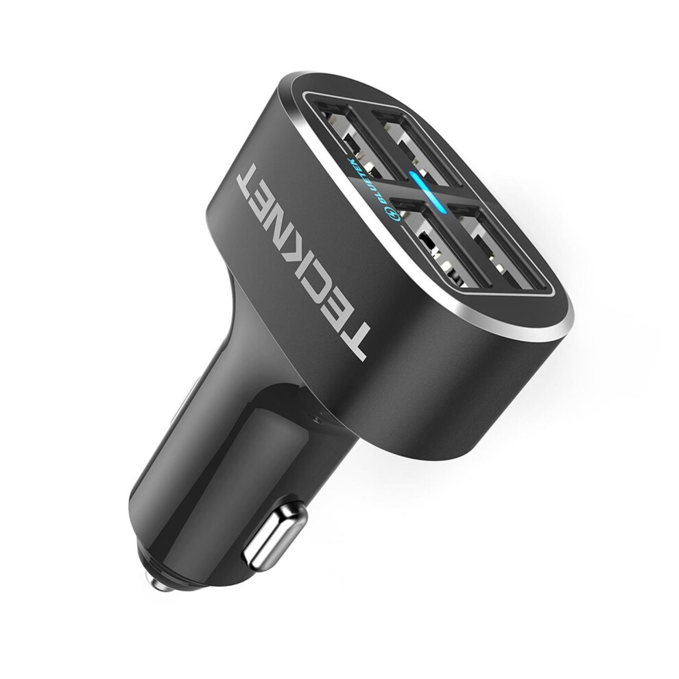 4 Port Car Charger,TeckNet 9.6A/48W USB Travel Car Adaptor Power Dash D2 with BLUETEK Technology for iPhone 8 / 7 / 6 / 6 Plus/ 6S, iPad Pro / Air...
